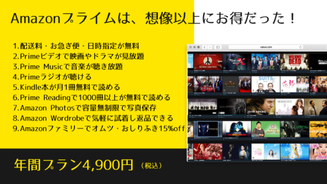 Amazonプライムの紹介