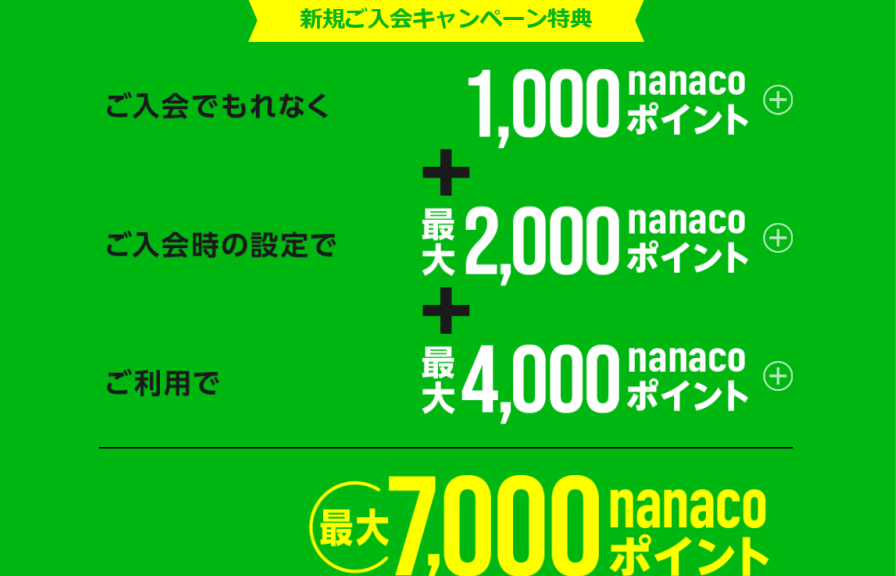nanacoポイント(ナナコポイント)を無料で稼ぐ方法