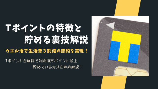 Tポイントを年間10万pt以上を貯めている方法と裏技解説 主婦のネット副業