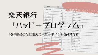 楽天銀行「ハッピープログラム」の解説」