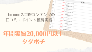 【年間実質20,000円以上タダポチ】スゴ得コンテンツで稼ぐ方法・ポイント獲得実績！