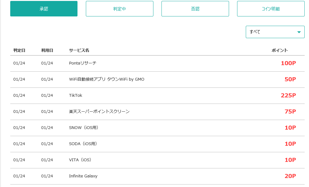 ポイントの貯め方