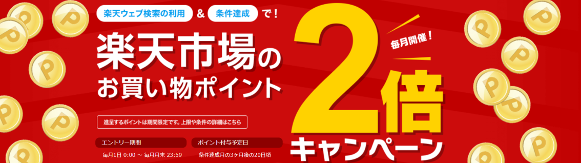 楽天ポイント２倍の紹介