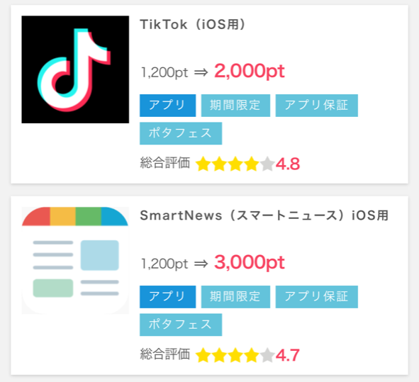 ポイントの貯め方